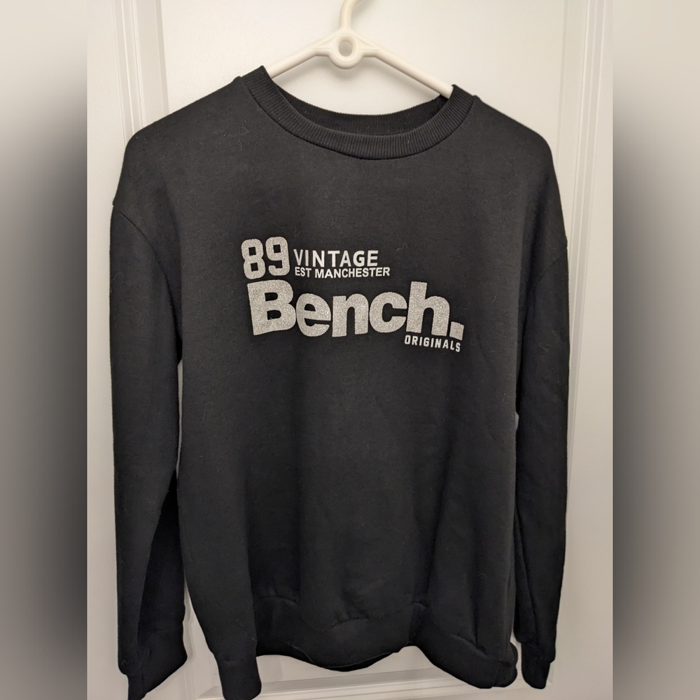 COPY - BENCH crew neck glitter writing. Women's L